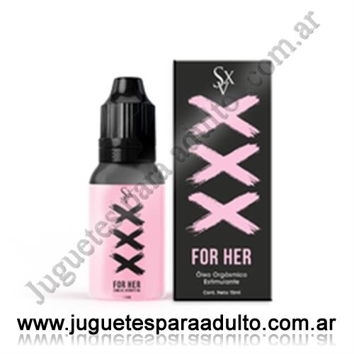 Aceites y lubricantes, Lubricantes estimulantes, Aceite Estimulante XXX for her 15ml